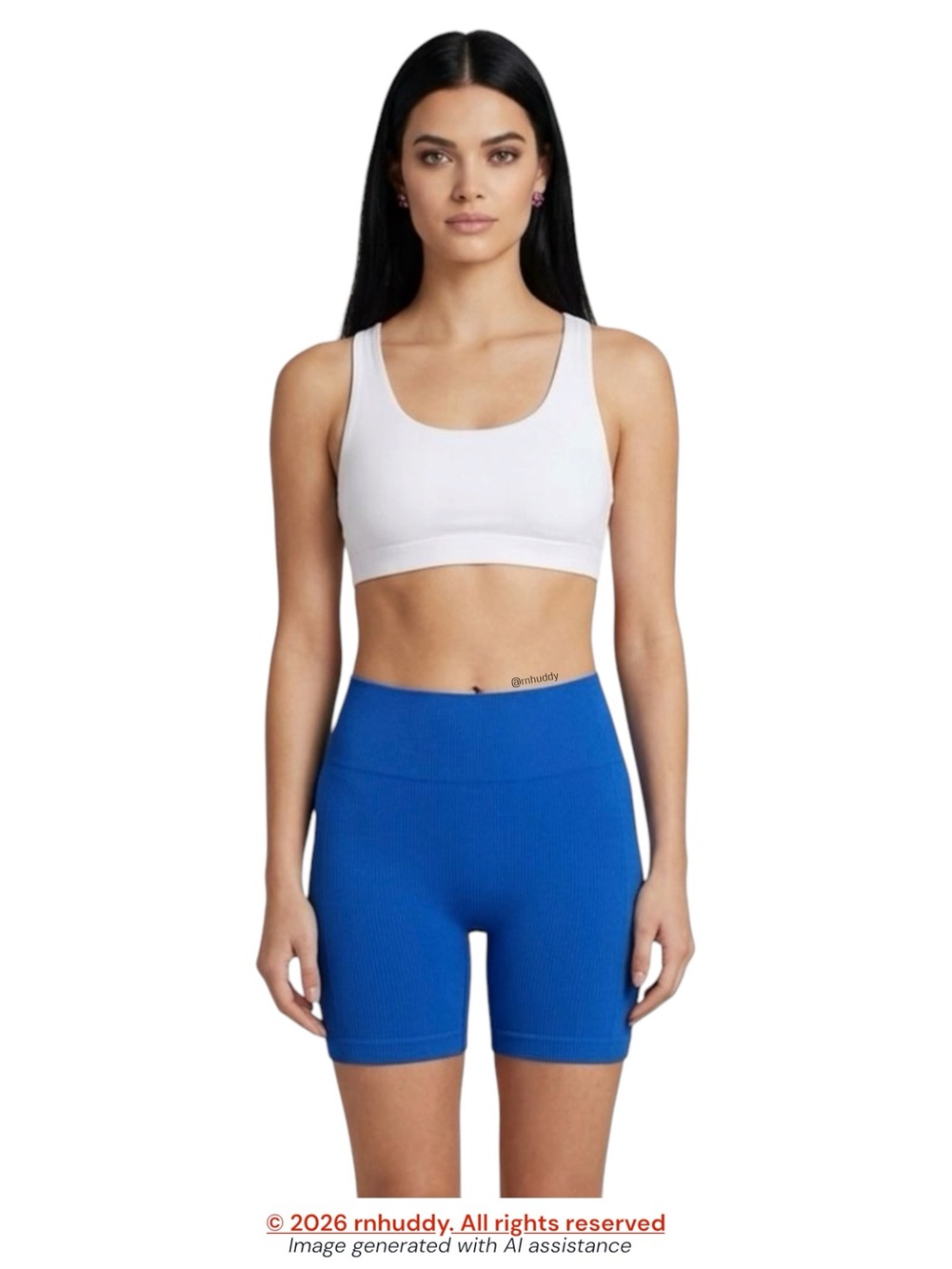 Cotton On S blue seamless ribbed shorts